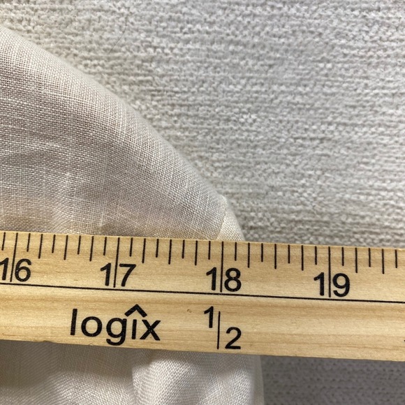 J Jill 100% Linen Button Up Shirt Womens XL Cream Long Sleeve Casual Top - Picture 5 of 10